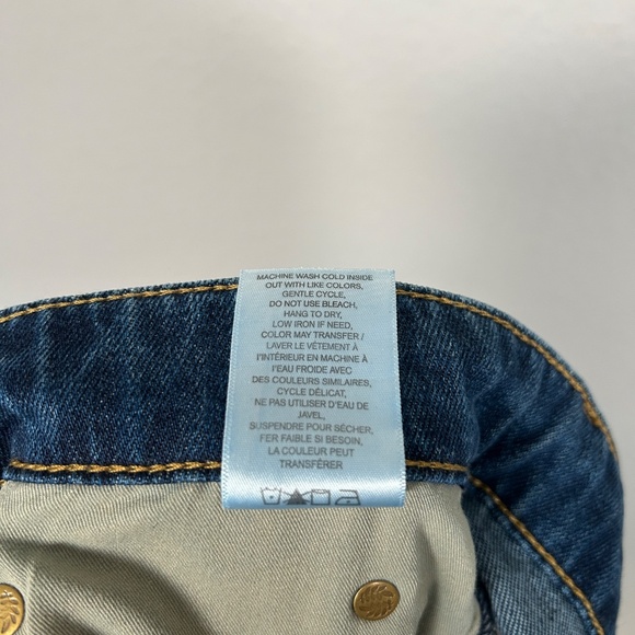 Rag & Bone women size 28 Logan mid rise wide leg jeans Annalise dark blue - Picture 13 of 14